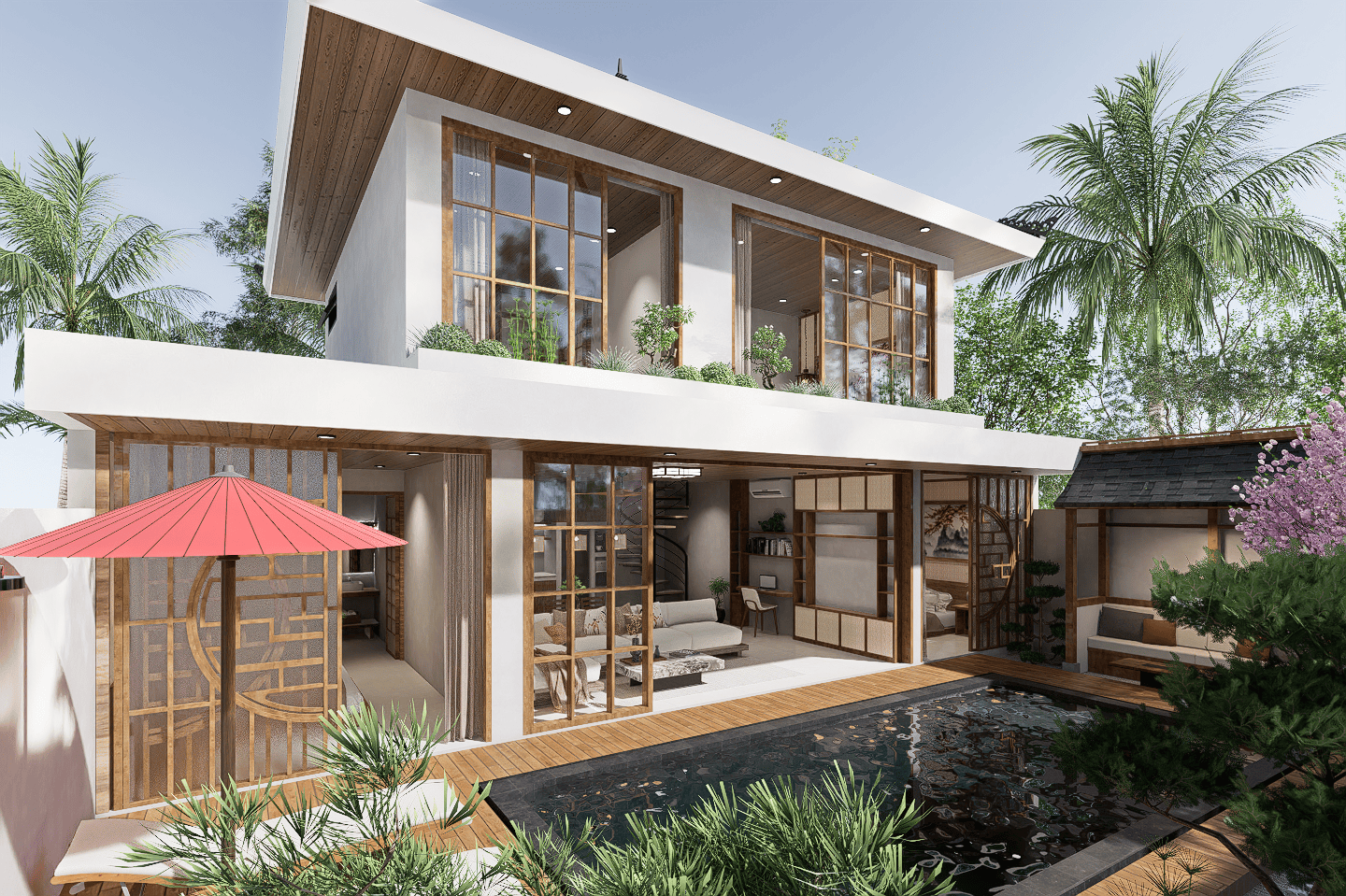 OFFPLAN JAPANESE 4 BEDROOM VILLA FOR SALE LEASEHOLD IN SEMER BE-2114 